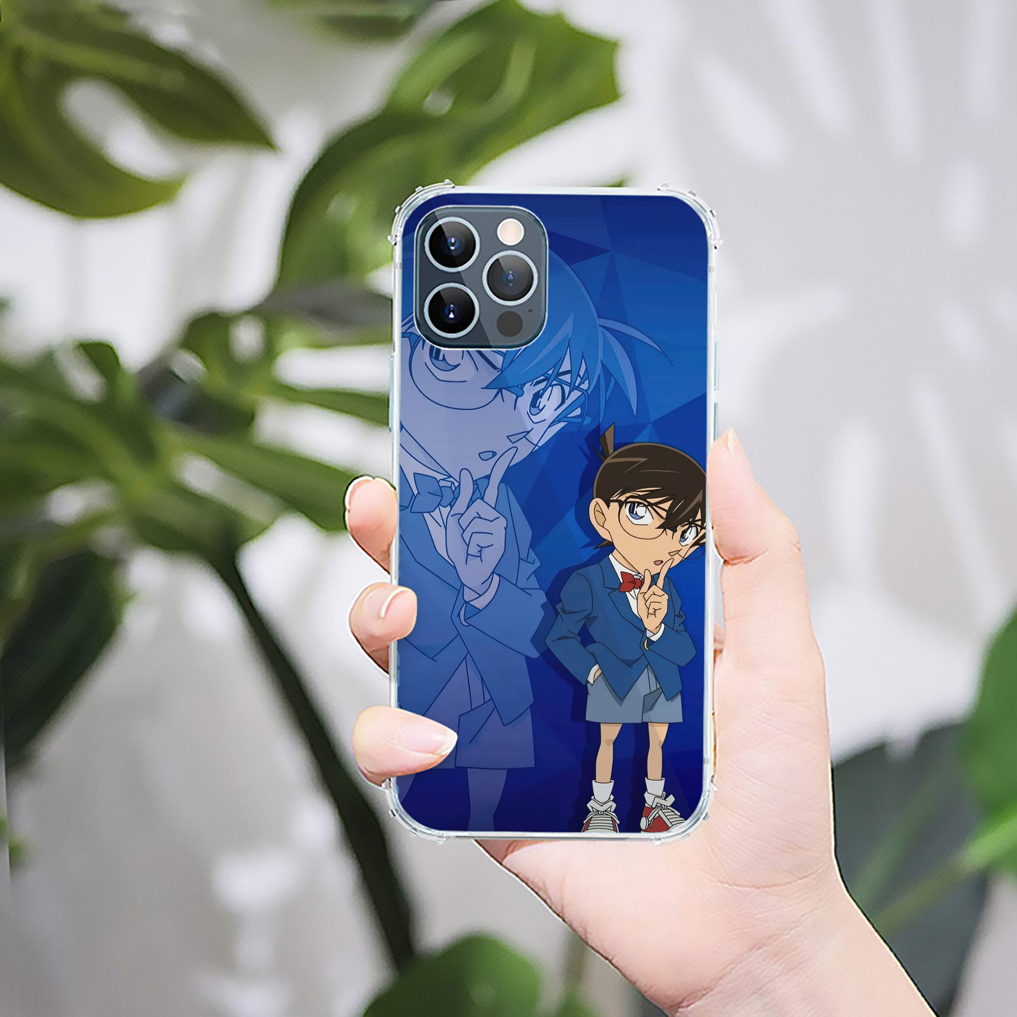 （画像用） 名探偵コナン Detective Conan 【iPhone 12シリーズ対応】透明スマホケース（クリアソフトケース）